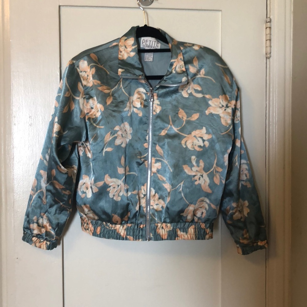 Petite sophisticated bomber jacket